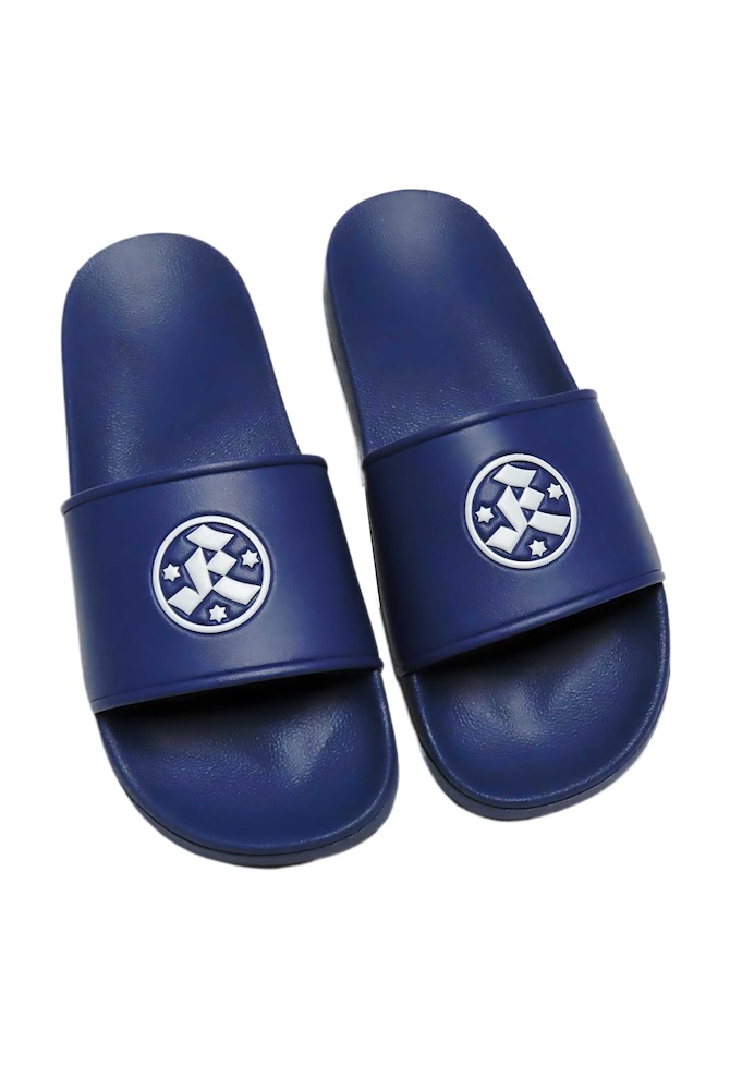Badeschlappen „Logo“ blau