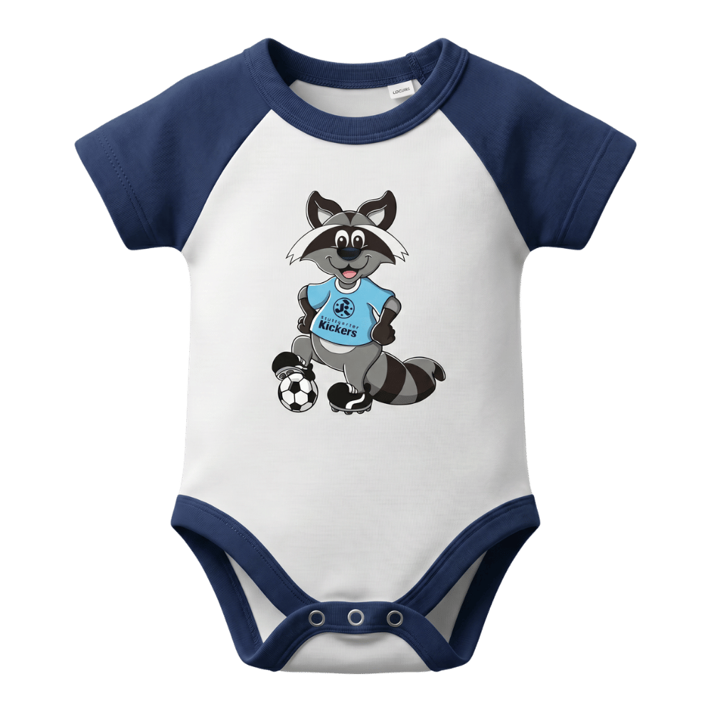 Baby-Body „Waldi“ weiß/blau