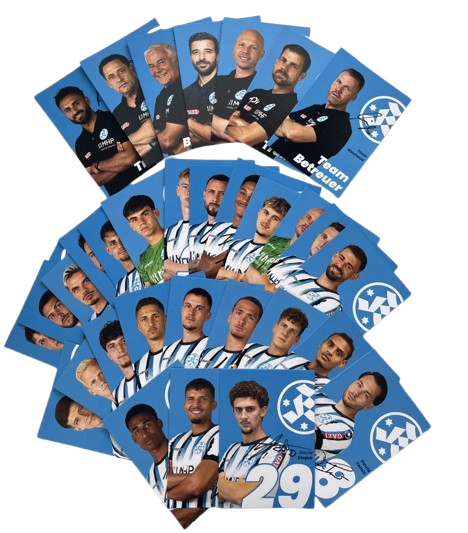 Autogrammkarten-Set mit Unterschriften Saison 2025/2026
