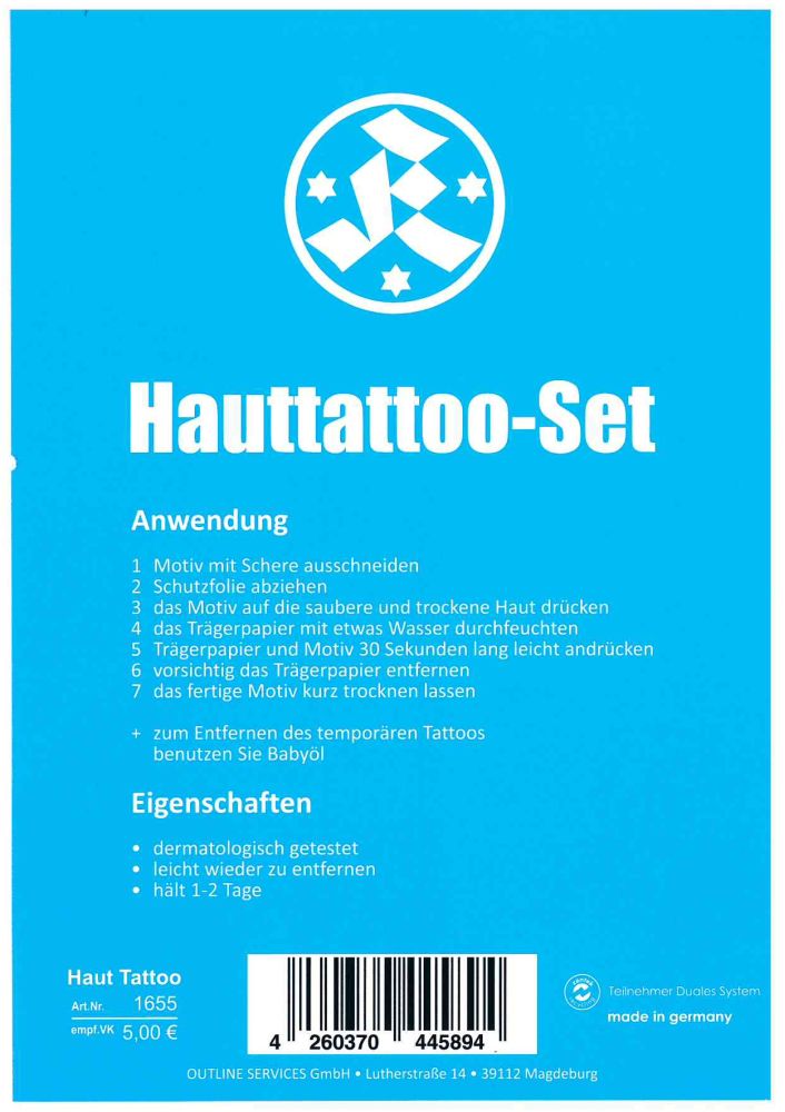 Haut-Tattoo Set Stuttgarter Kickers 