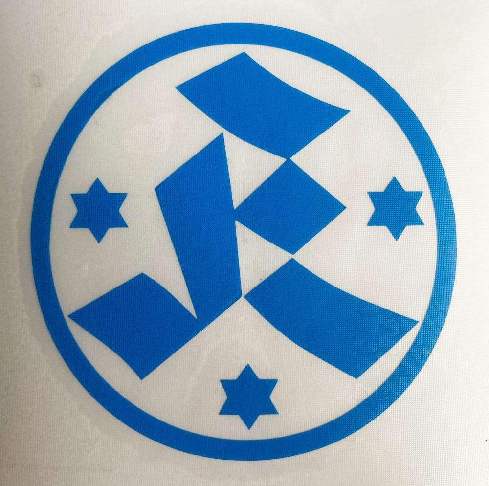 Aufkleber „Kickers-Logo“ transparent blau