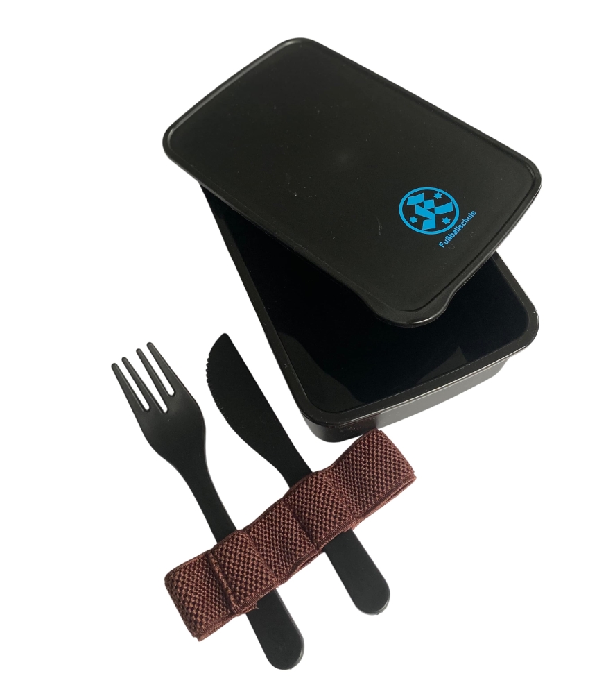 Lunchbox Schwarz inkl. Besteck