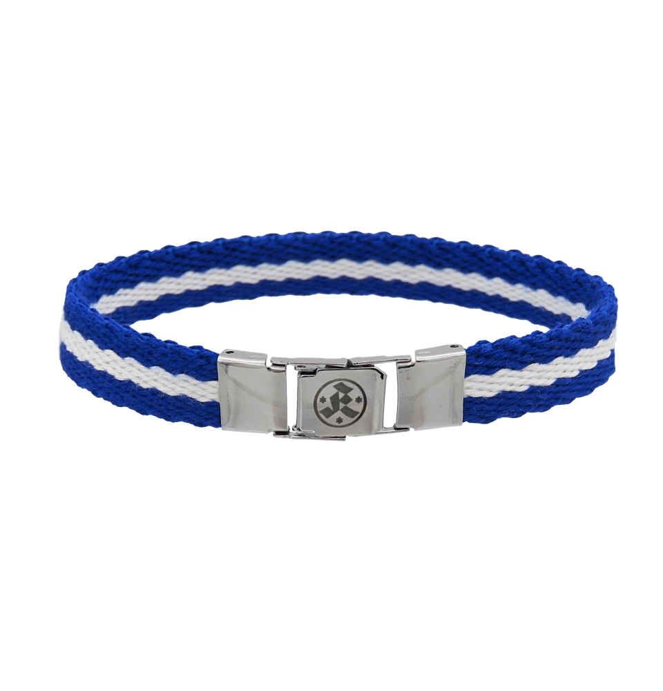 Stoffarmband blau/weiss „Stuttgarter Kickers“ mit Klappschließe